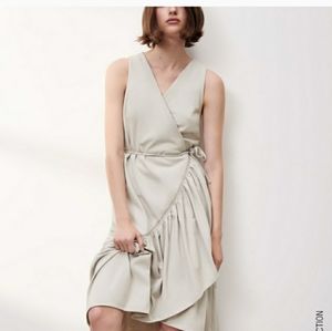 Zara ruffle wrap dress L